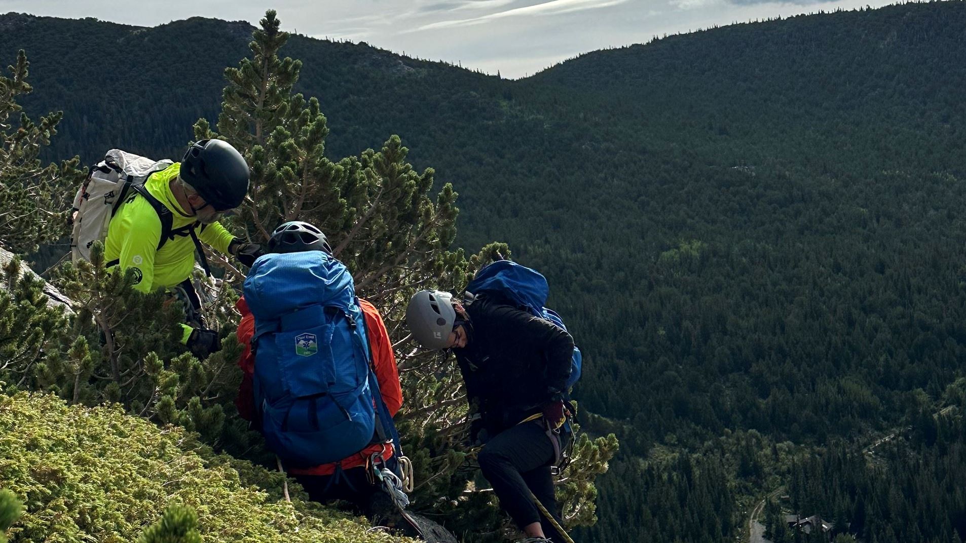 The Search and Rescue Paramedic (SAR-P) Team training on mountain sides