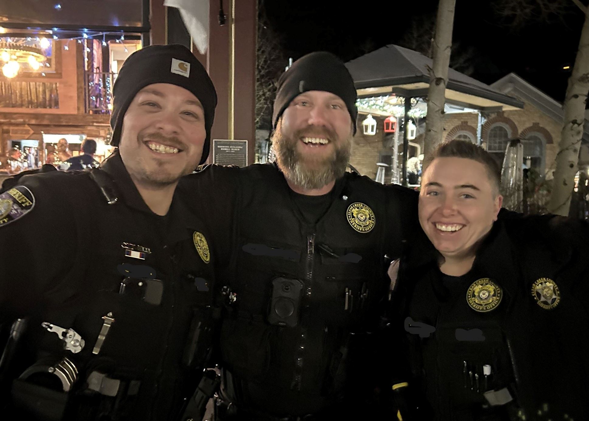 Deputies pose for a photo at Georgetown's Tree Lighting Ceremony