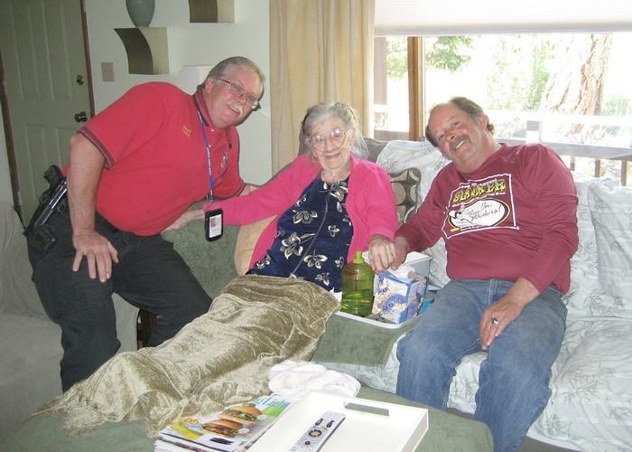 Helen Buck and Sheriff Albers and Marty Gitlin